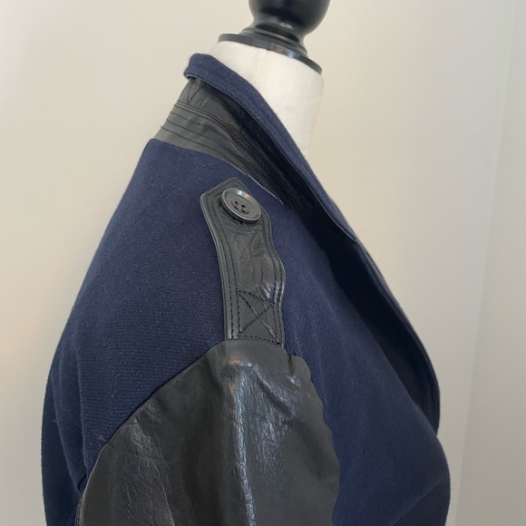 Burberry leather and wool jacket - Picture 6 of 9